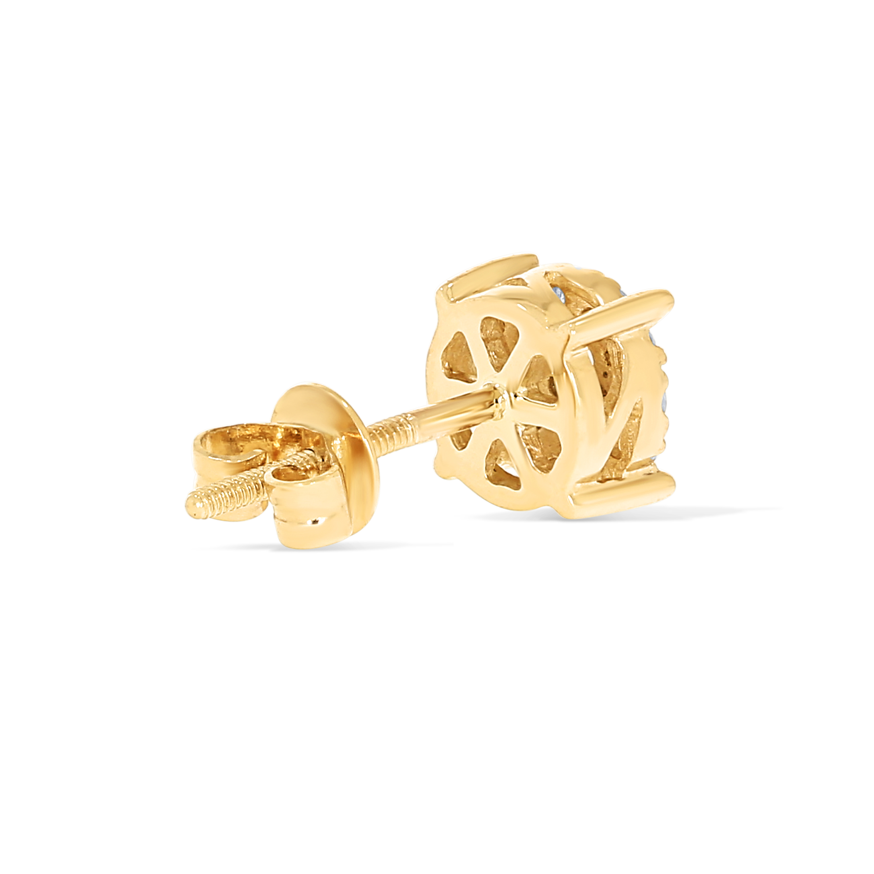 Round Diamond Earrings 0.47 ct. 10k Yellow Gold